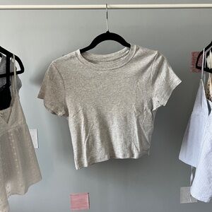 Hollister heather gray baby tee